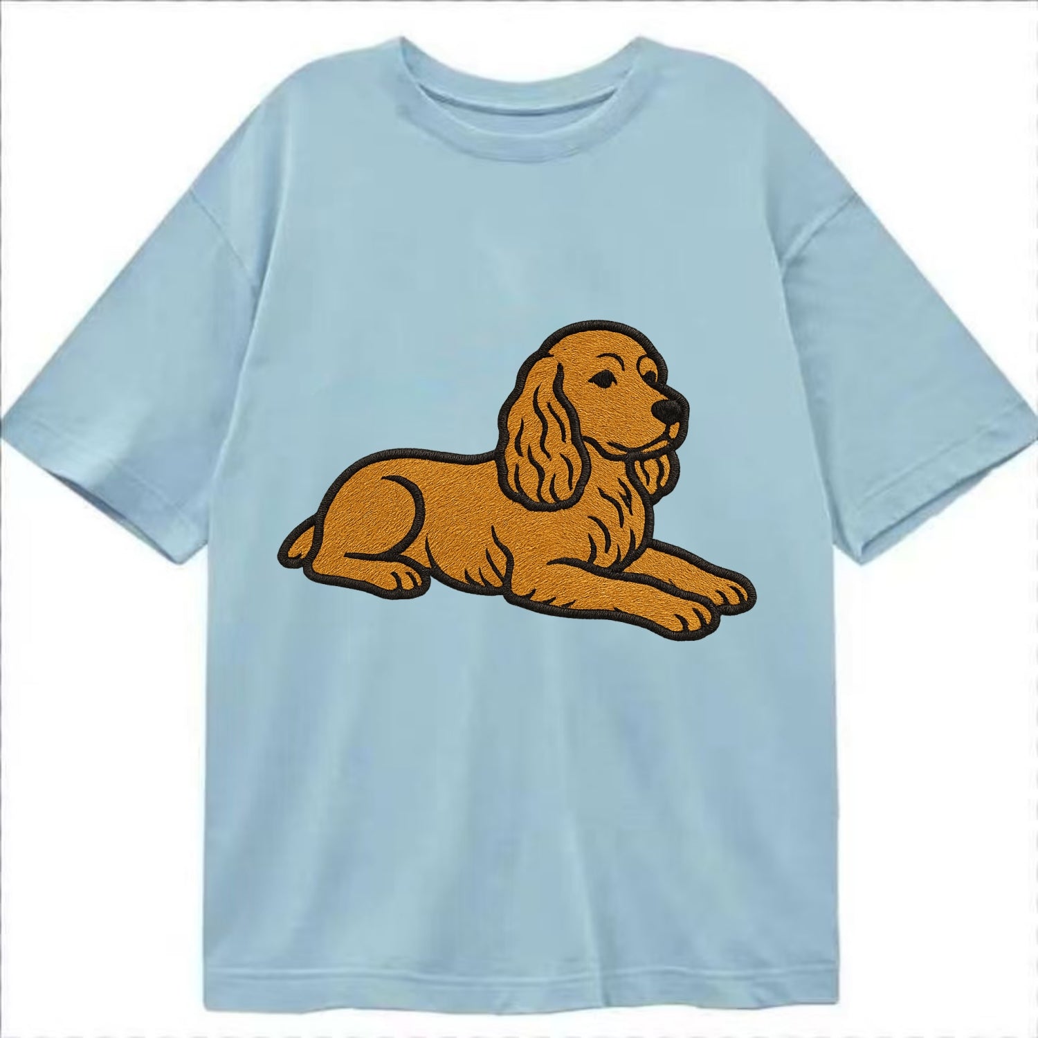 Cocker Spaniel - Golden colored relaxed Classic T-shirt - Light Blue