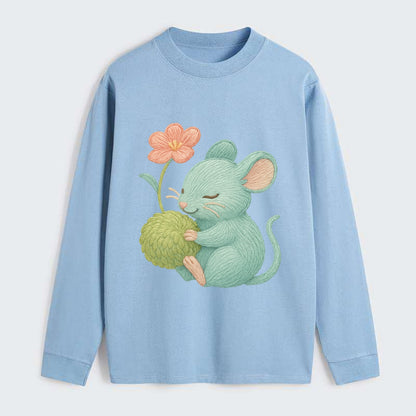 Mint Mouse - Classic Long Sleeve Shirt - Light Blue