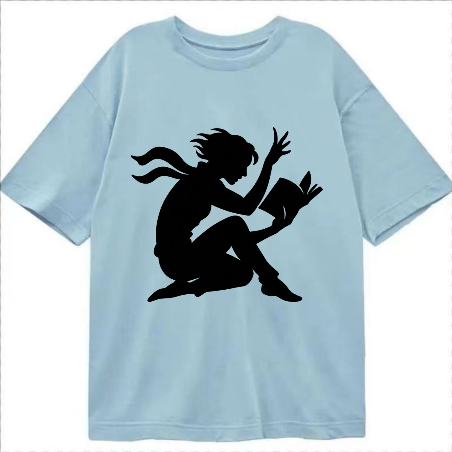 Reader lost in book moment - Classic T-shirt - Light Blue