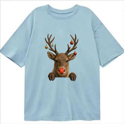 Christmas Reindeer  - Classic T-shirt - Light Blue