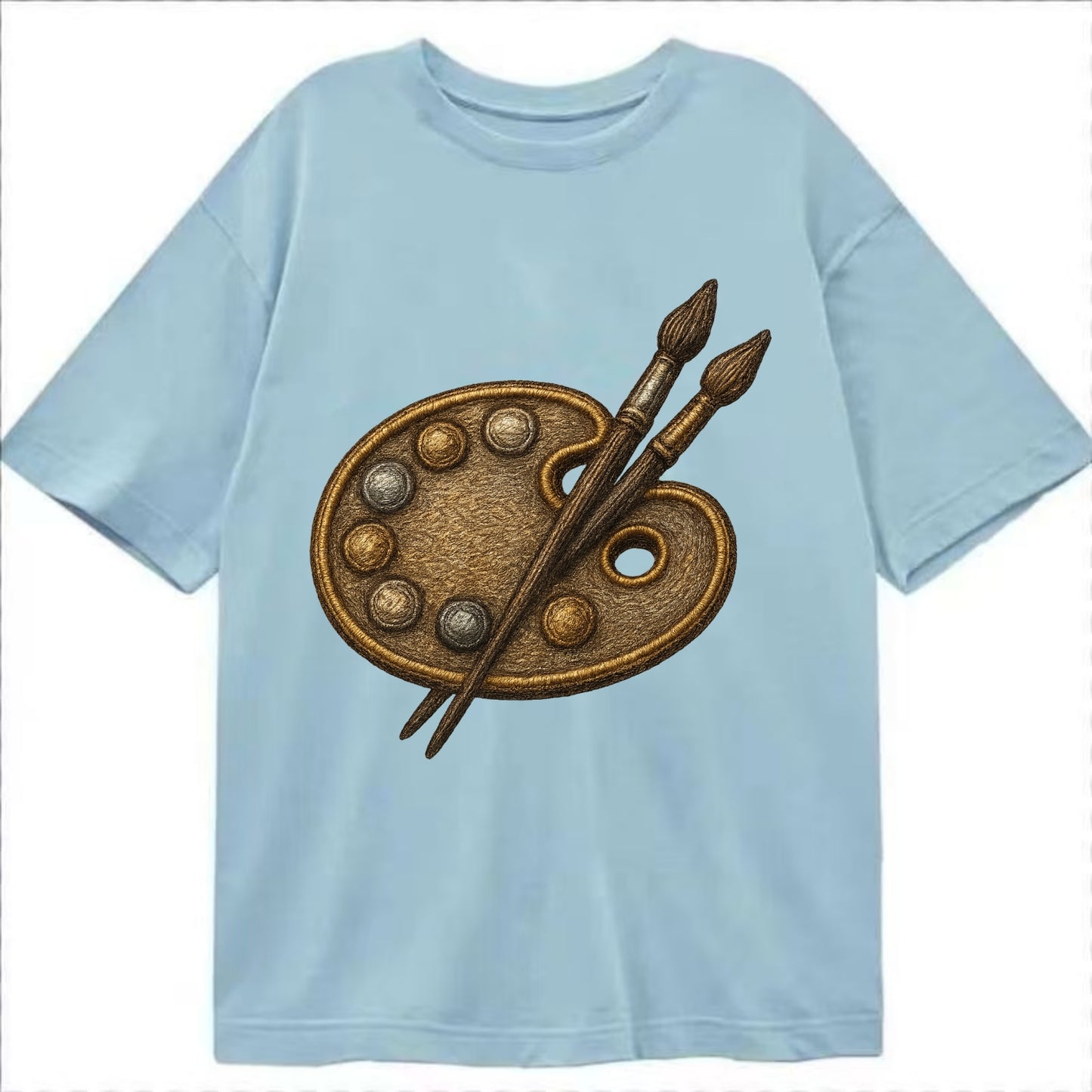 Artist palette with brushes - painter emblem - Classic T-shirt - Light Blue