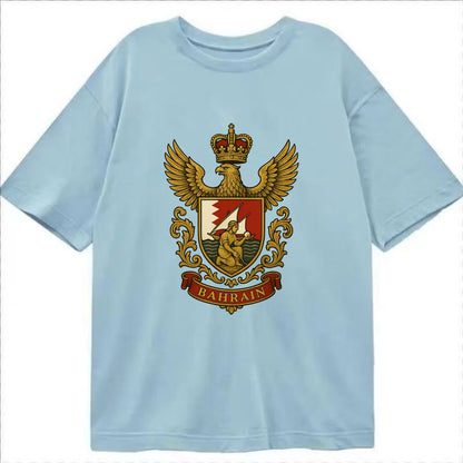 Bahrain Heritage Badge  - Classic T-shirt - Light Blue