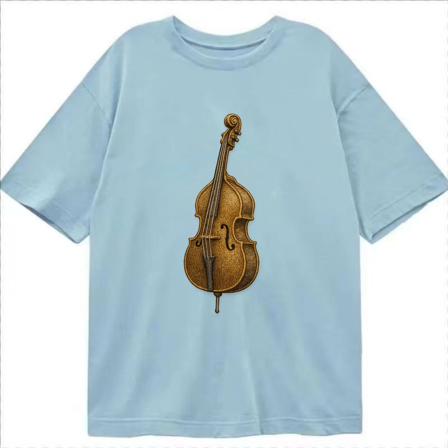 Acoustic Bass  - Classic T-shirt - Light Blue