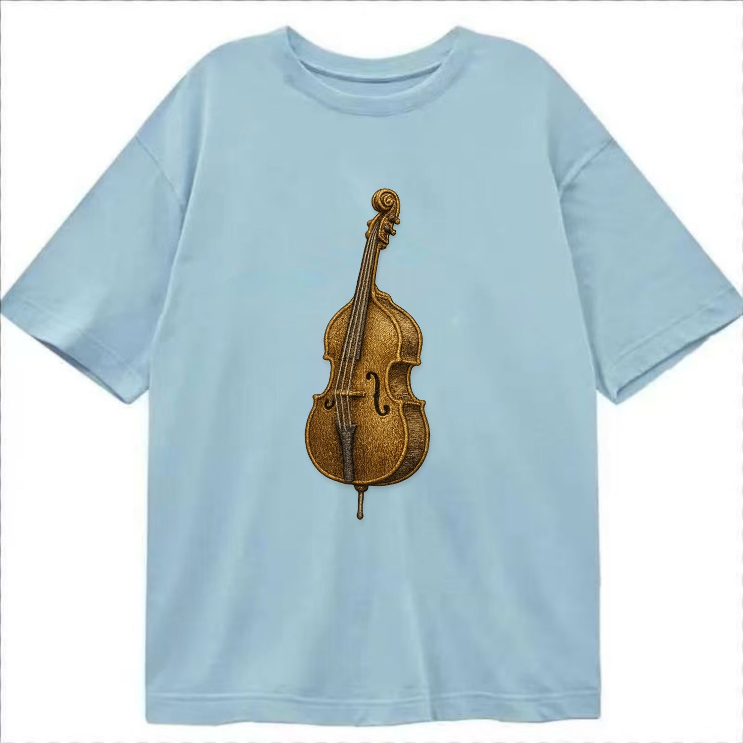Acoustic Bass  - Classic T-shirt - Light Blue