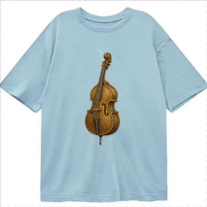 Acoustic Bass  - Classic T-shirt - Light Blue