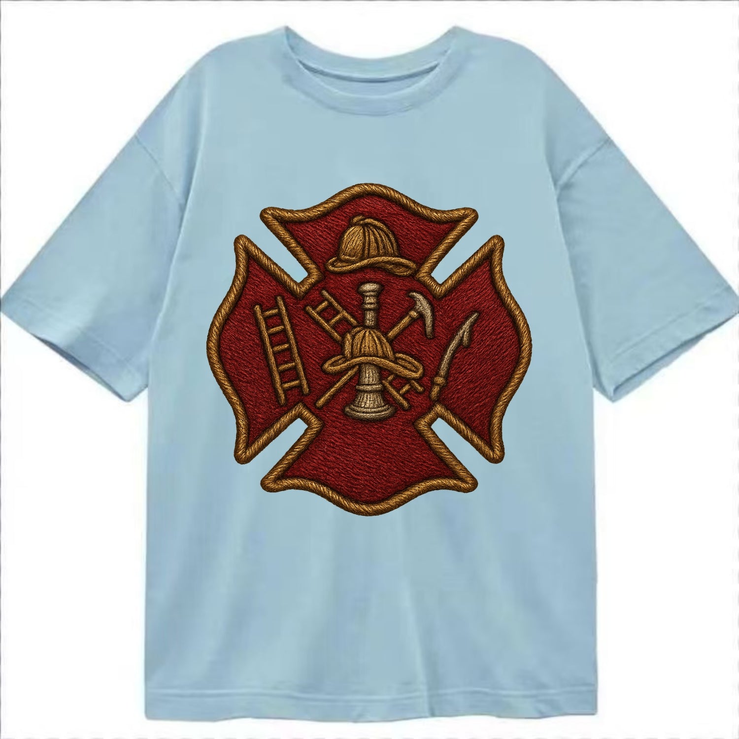 Maltese Cross  - Classic T-shirt - Light Blue