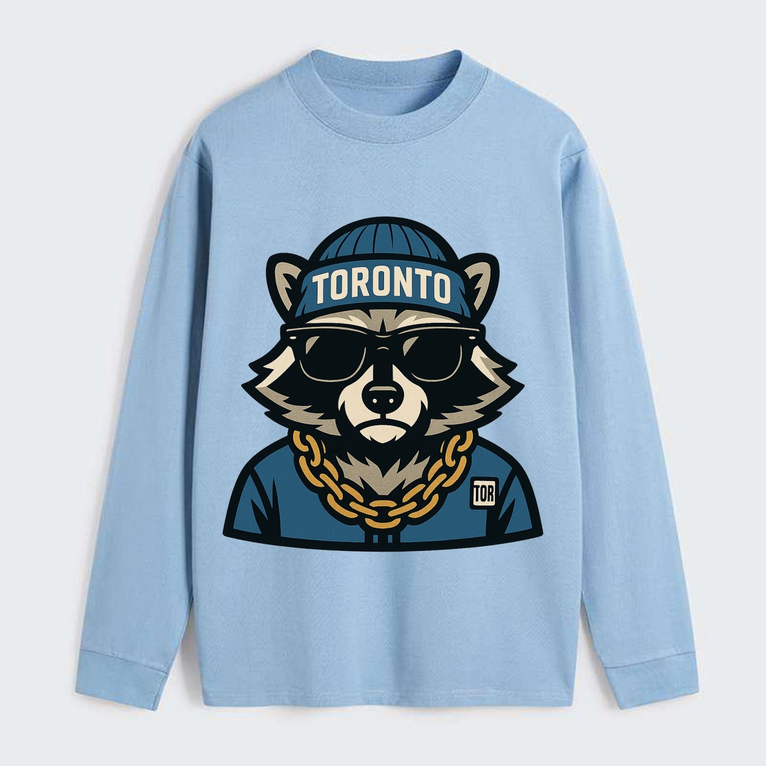 Toronto Raccoon - Classic Long Sleeve Shirt - Light Blue