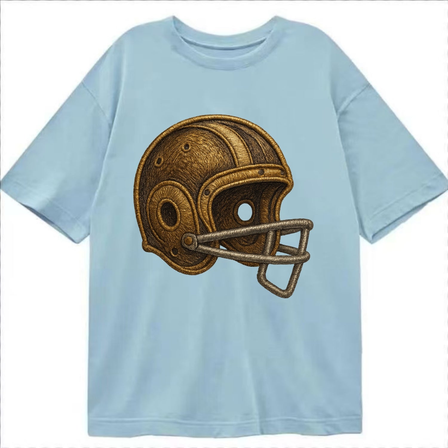 Football Helmet  - Classic T-shirt - Light Blue