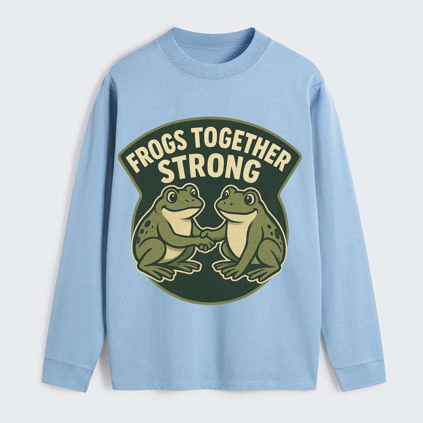 Frogs Together Strong 3 - Classic Long Sleeve Shirt - Light Blue