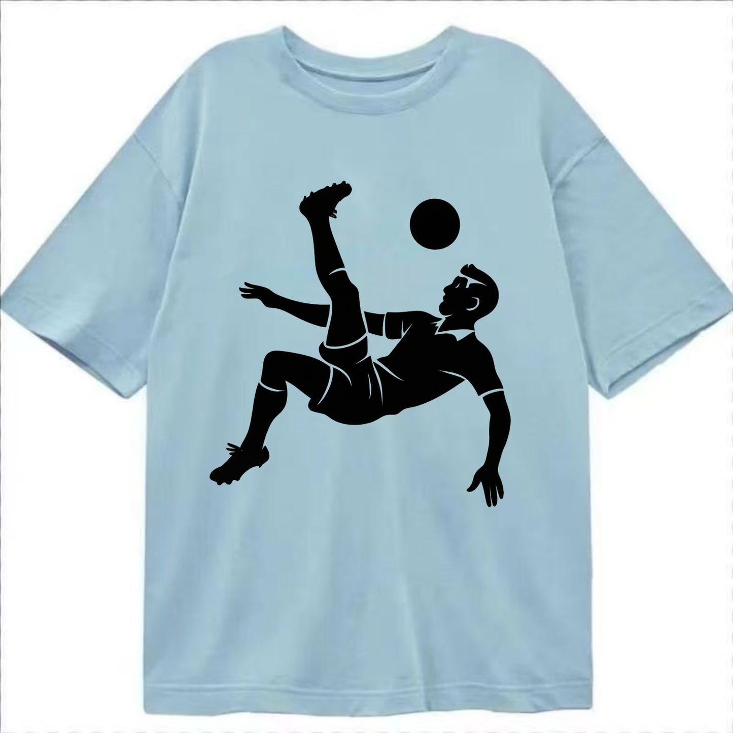 Soccer player doing a bicycle kick - Classic T-shirt - Light Blue