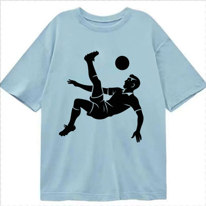 Soccer player doing a bicycle kick - Classic T-shirt - Light Blue