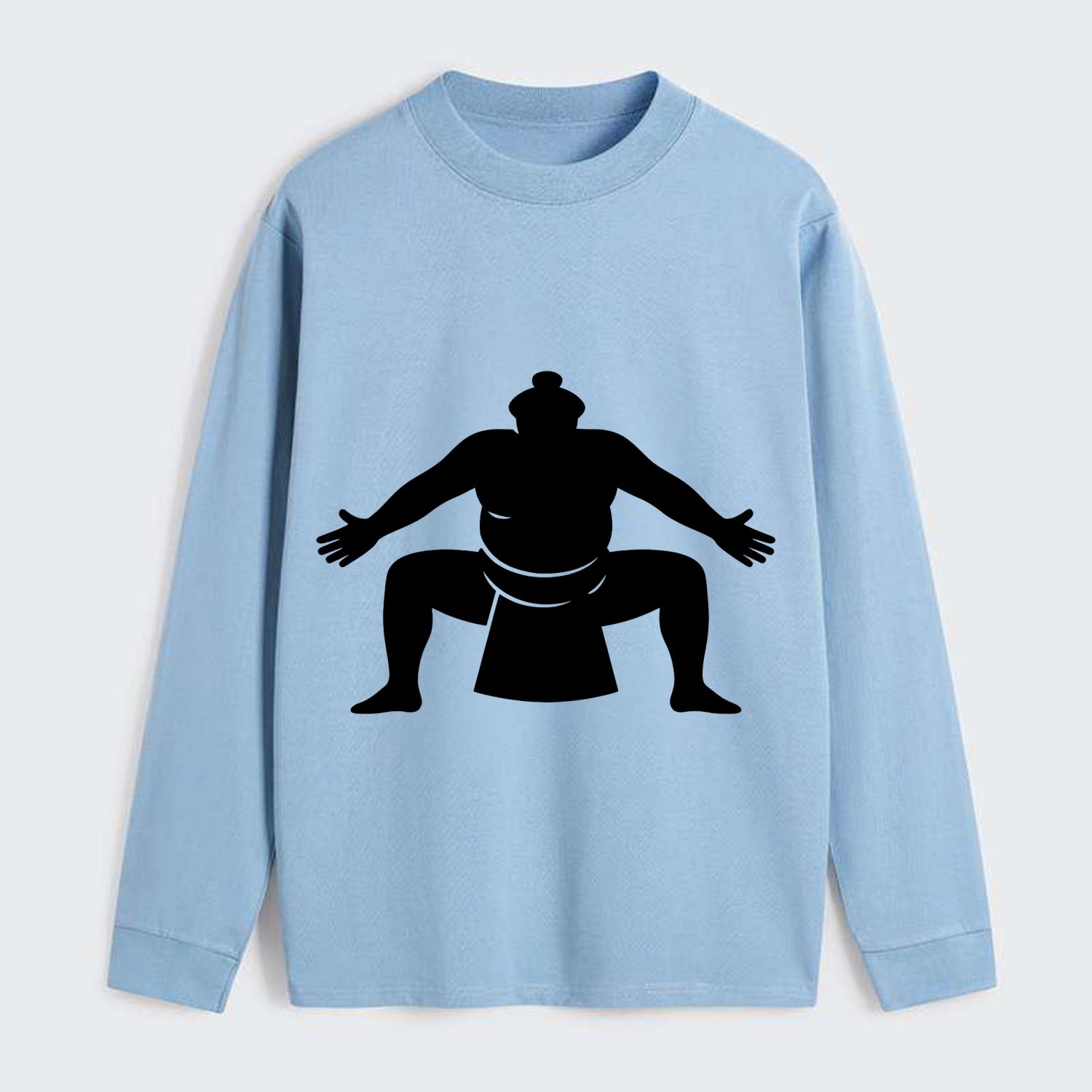 Japanese sumo wrestler ceremonial stance - Classic Long Sleeve Shirt - Light Blue
