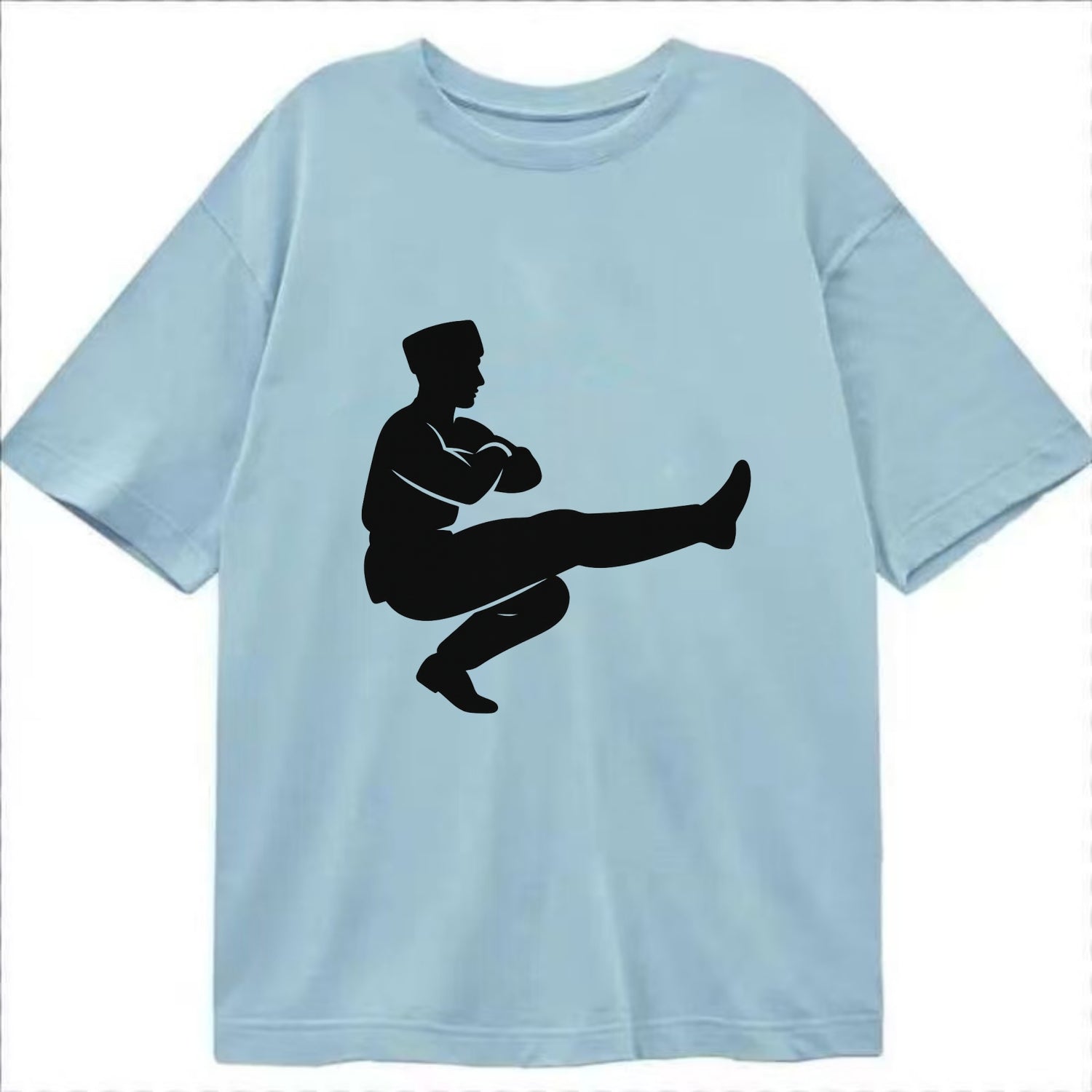 Russian Cossack dancer squat kick - Classic T-shirt - Light Blue