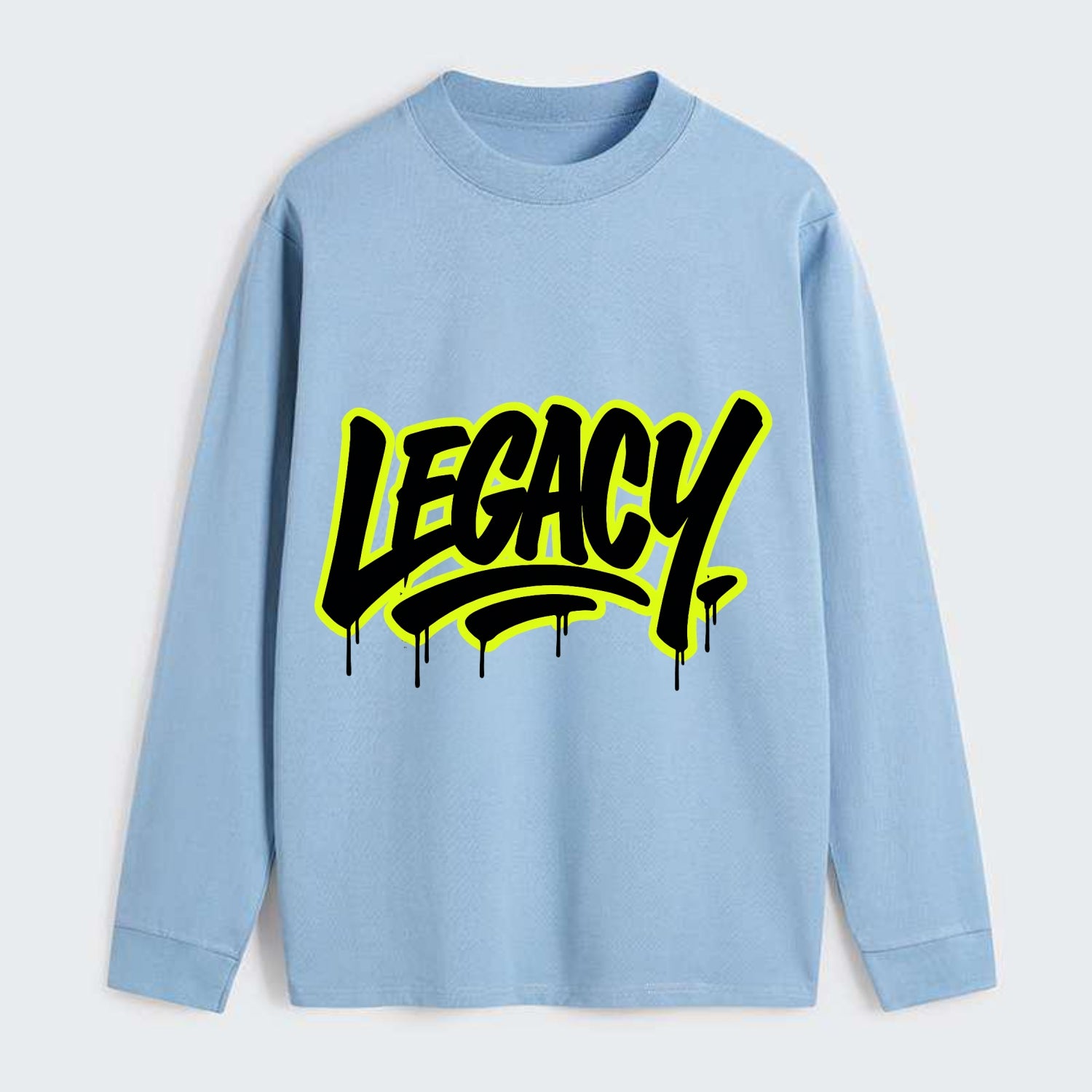 Bold typography design - "LEGACY" - what you leave behind, lasting - Classic Long Sleeve Shirt - Light Blue