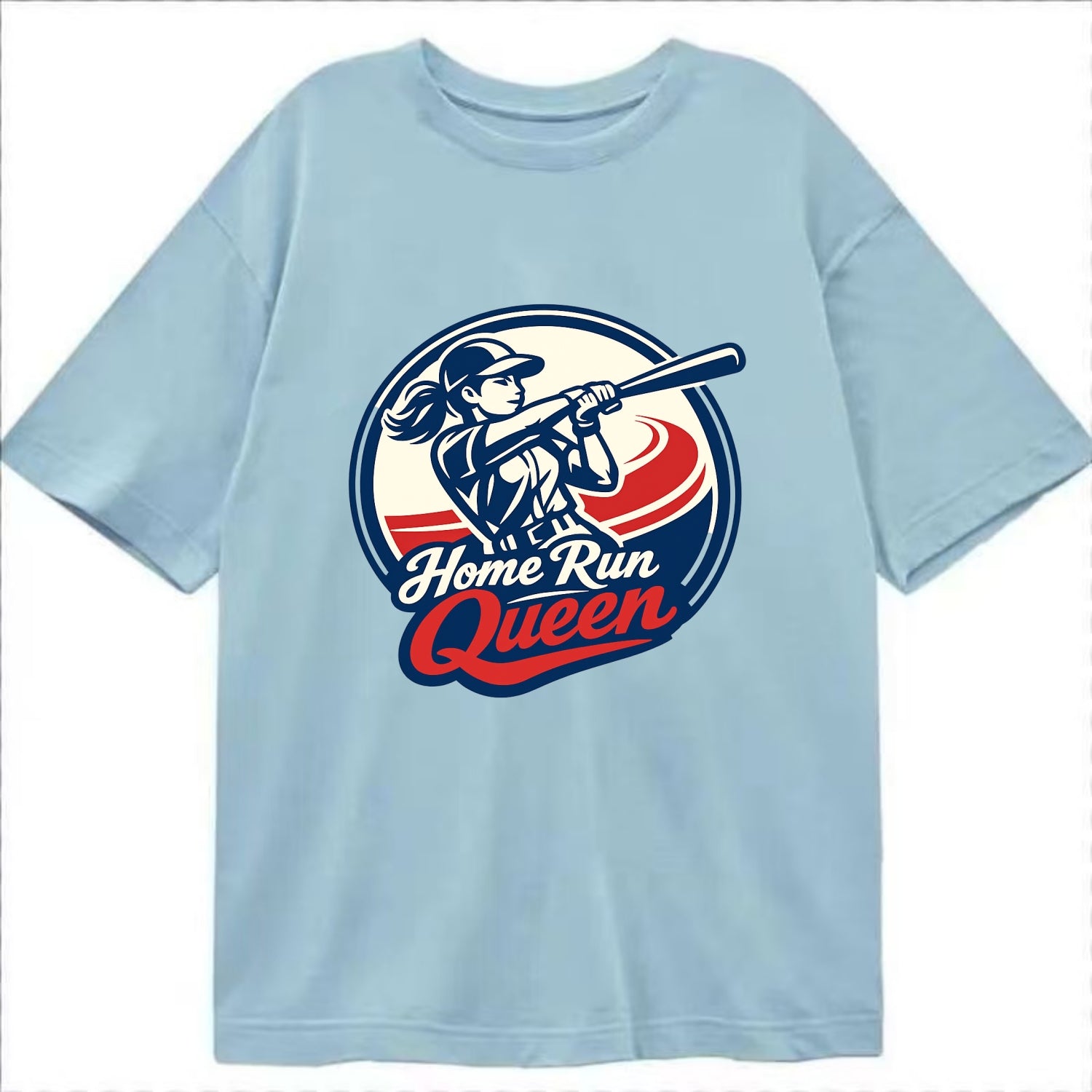 Feminine Power at Bat - Classic T-shirt - Light Blue