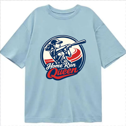 Feminine Power at Bat - Classic T-shirt - Light Blue