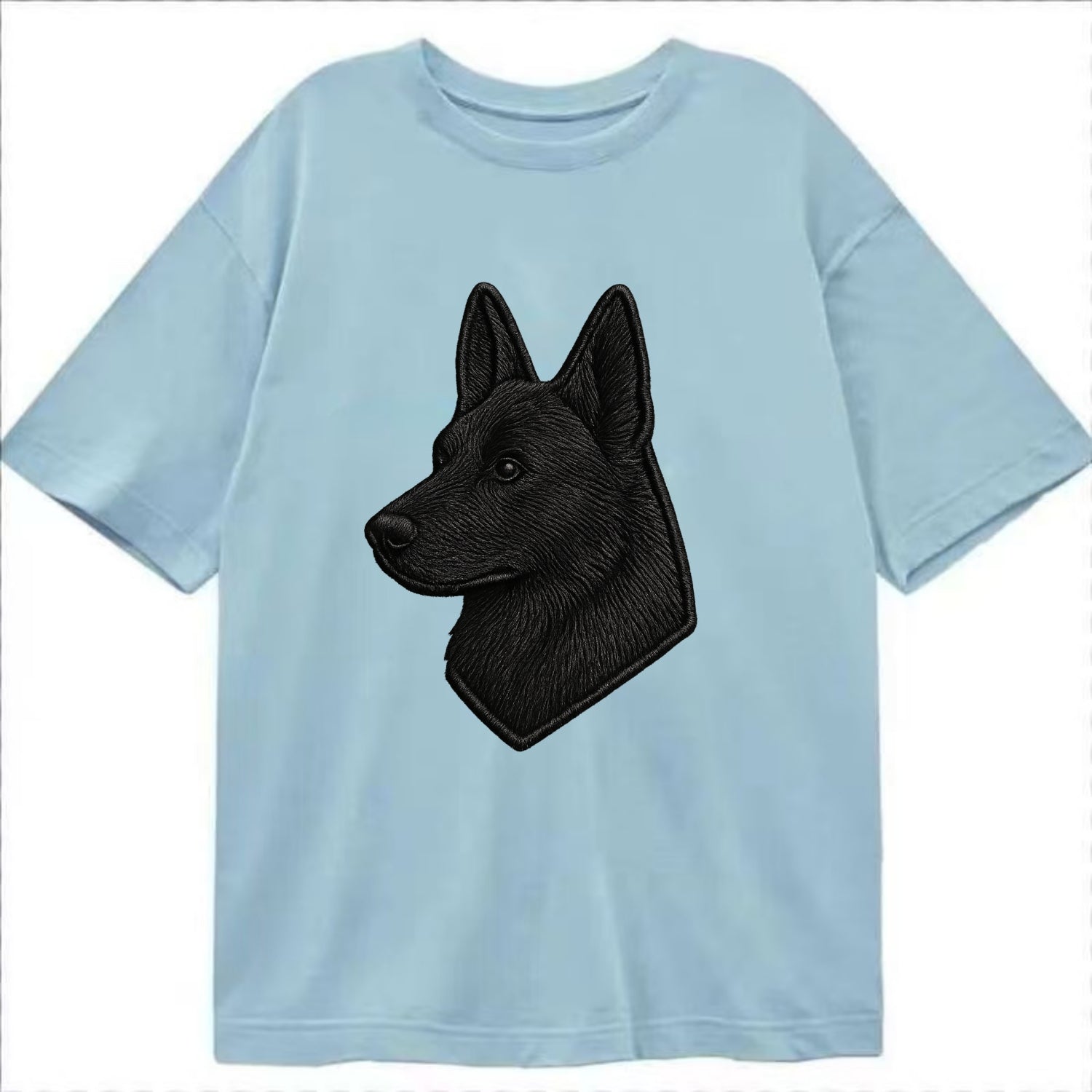 Belgian Sheepdog - Modern black shepherd - Classic T-shirt - Light Blue