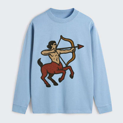 Sagittarius Arrow  - Classic Long Sleeve Shirt - Light Blue