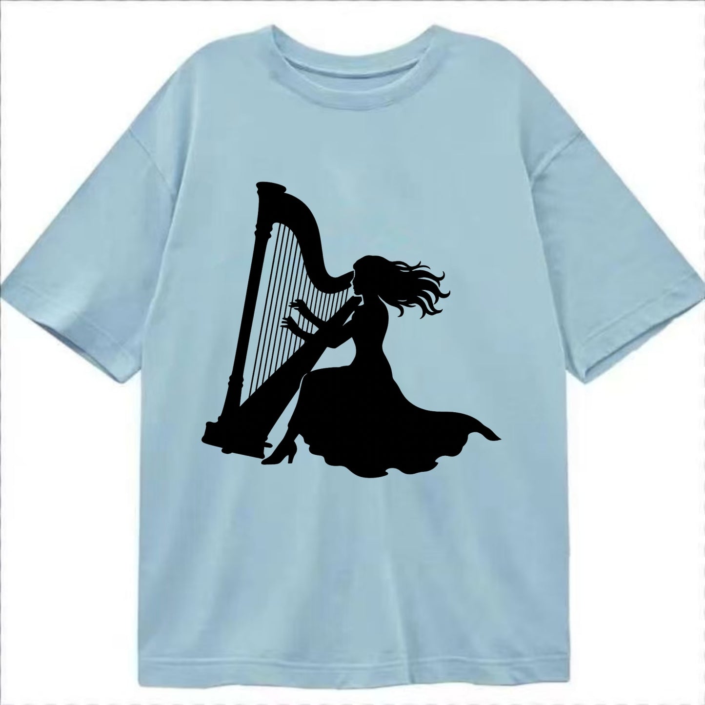 Harpist playing ethereal melody - Classic T-shirt - Light Blue