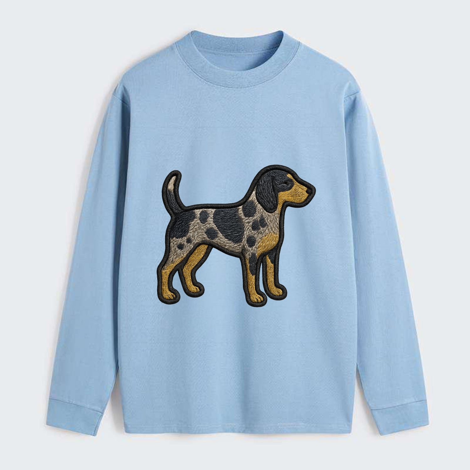 Bluetick Coonhound - Trendy spotted hound logo with prominent black - Classic Long Sleeve Shirt - Light Blue