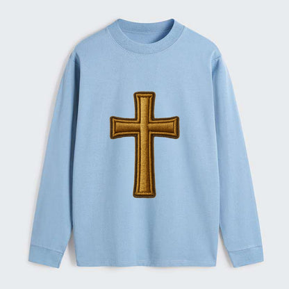 Latin Cross - Classic Long Sleeve Shirt - Light Blue
