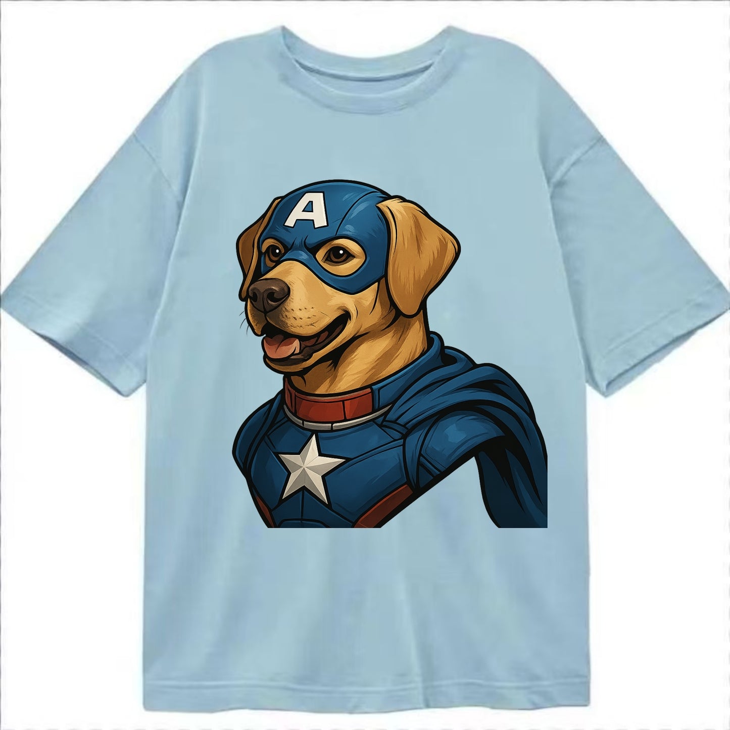 Labrador Patriotic Hero  - Classic T-shirt - Light Blue