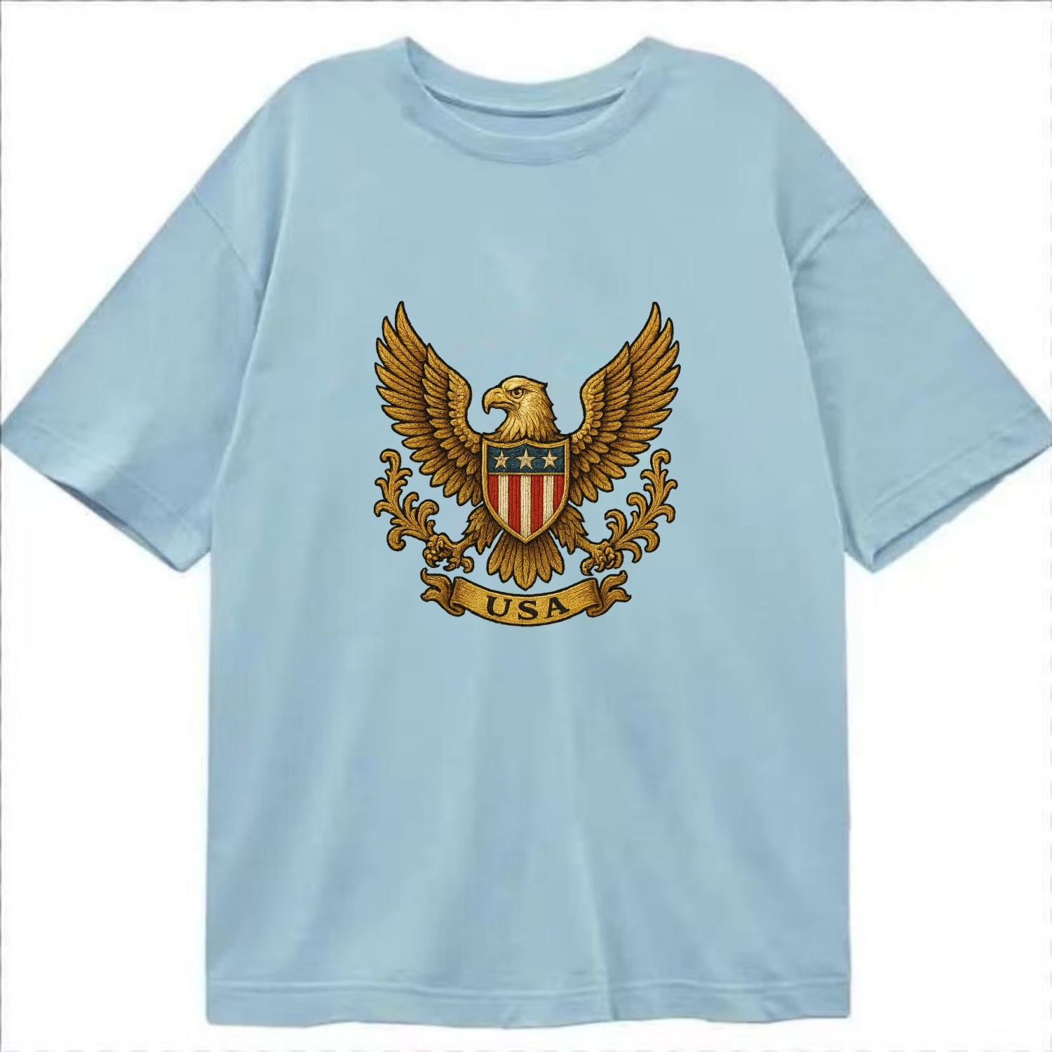 Usa Heritage Eagle 3 - Classic T-shirt - Light Blue