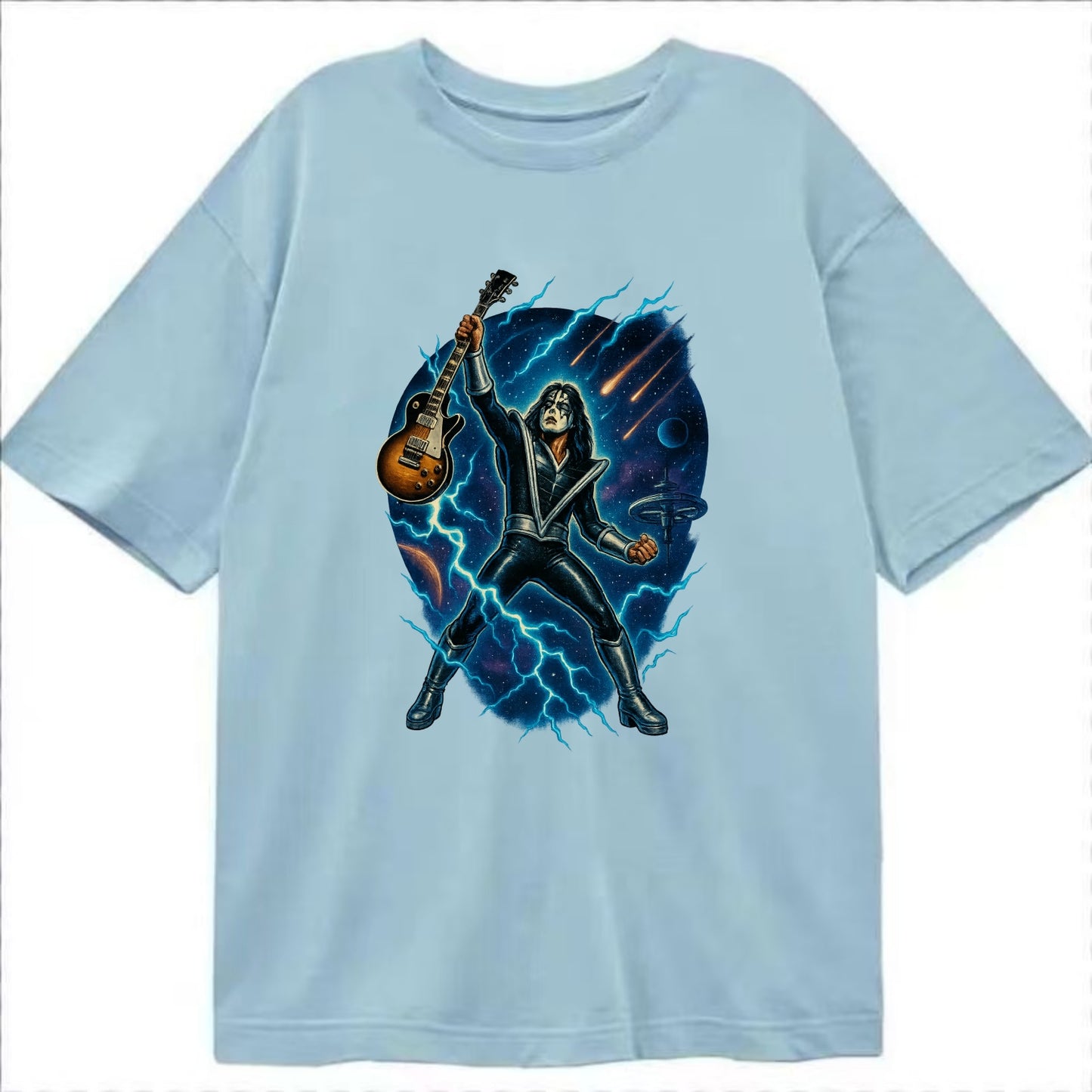 Ace Frehley Cosmic Solo - Classic T-shirt - Light Blue