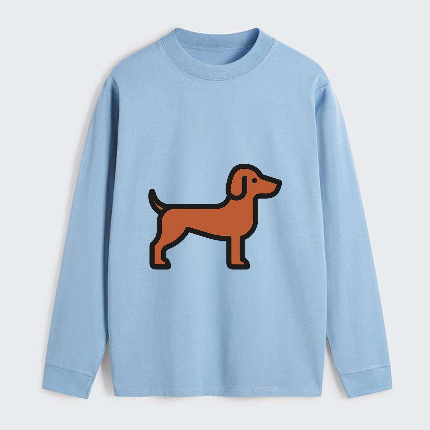 Vizsla - Rust colored flat side profile - Classic Long Sleeve Shirt - Light Blue