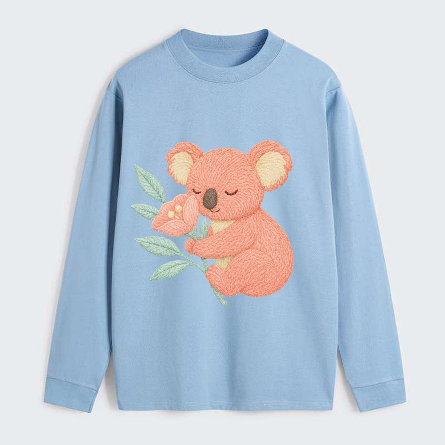 Coral Koala - Classic Long Sleeve Shirt - Light Blue
