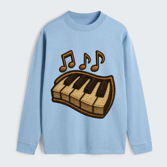 Piano Keys  - Classic Long Sleeve Shirt - Light Blue