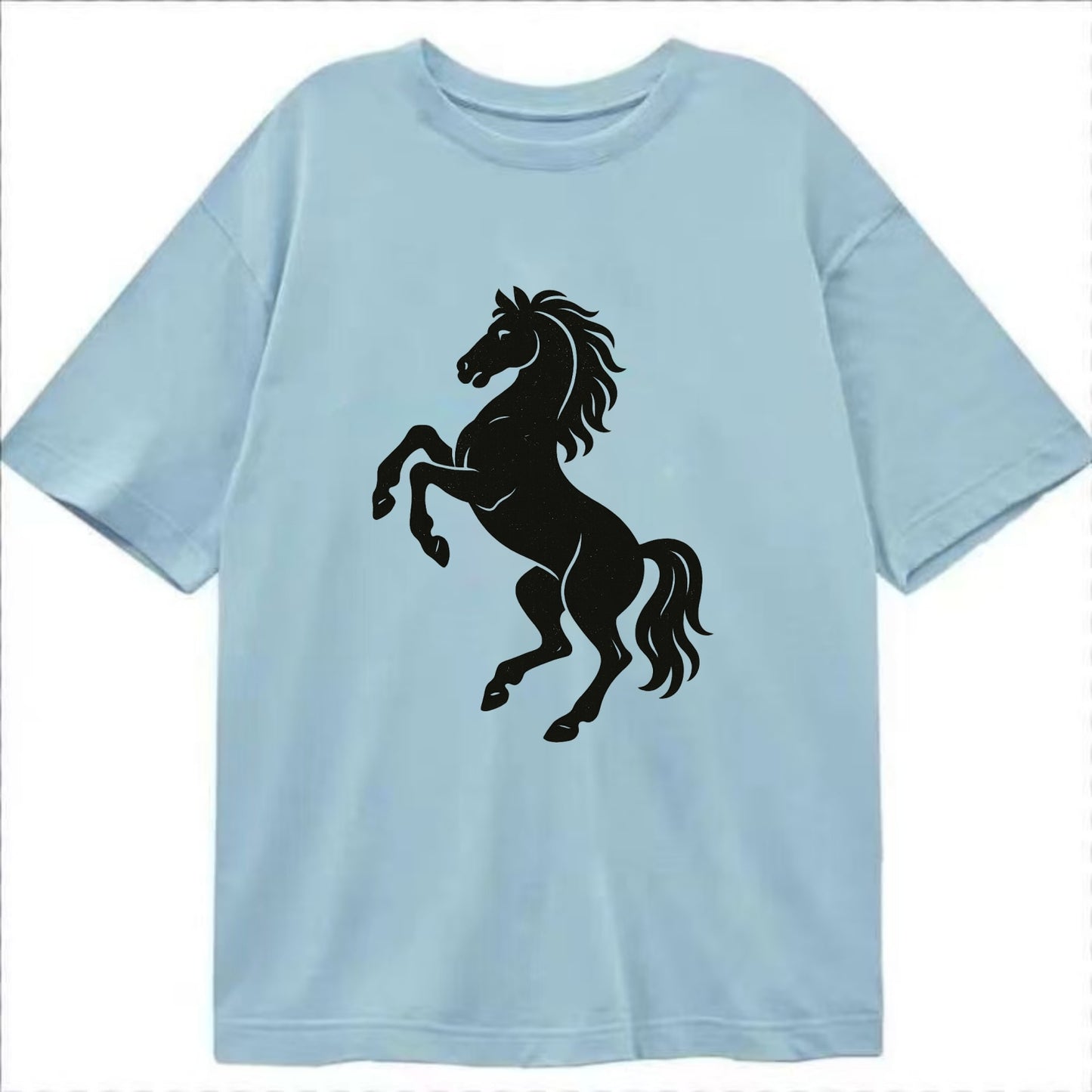 Stallion rearing on hind legs - Classic T-shirt - Light Blue