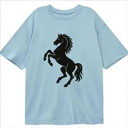 Stallion rearing on hind legs - Classic T-shirt - Light Blue