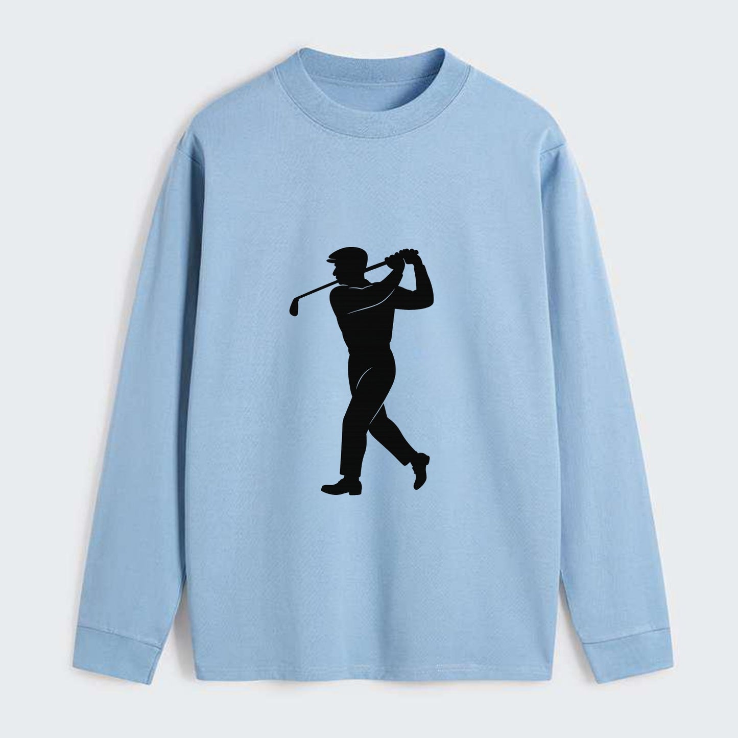 Golfer perfect swing follow-through - Classic Long Sleeve Shirt - Light Blue