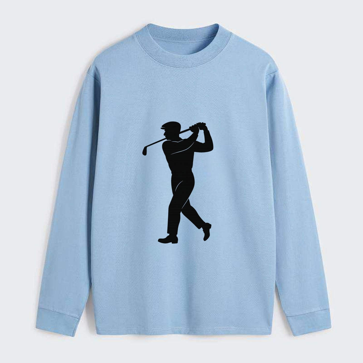 Golfer perfect swing follow-through - Classic Long Sleeve Shirt - Light Blue