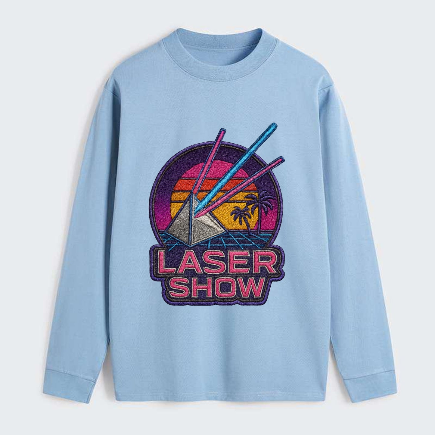 Laser Show - Classic Long Sleeve Shirt - Light Blue