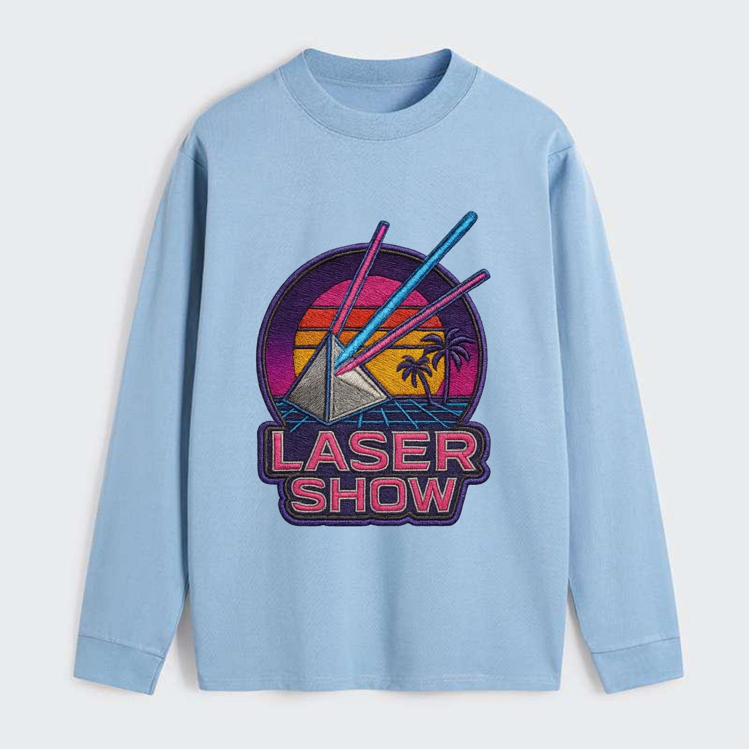 Laser Show - Classic Long Sleeve Shirt - Light Blue