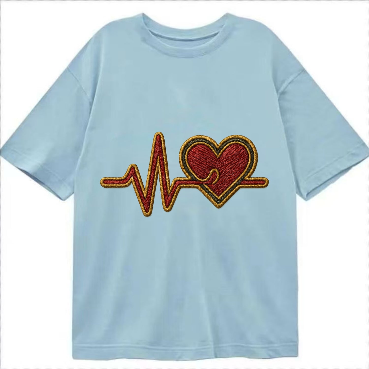 Heartbeat Line  - Classic T-shirt - Light Blue