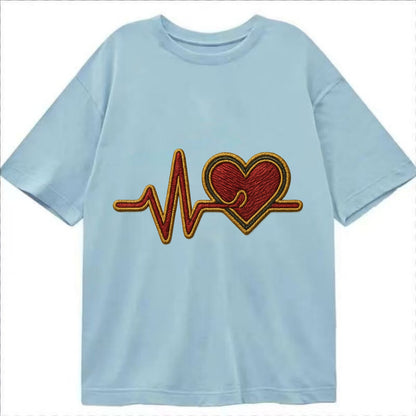 Heartbeat Line  - Classic T-shirt - Light Blue