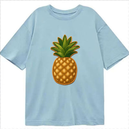 PINEAPPLE CROWN - tropical fruit in yellow and green , hospitality - Classic T-shirt - Light Blue
