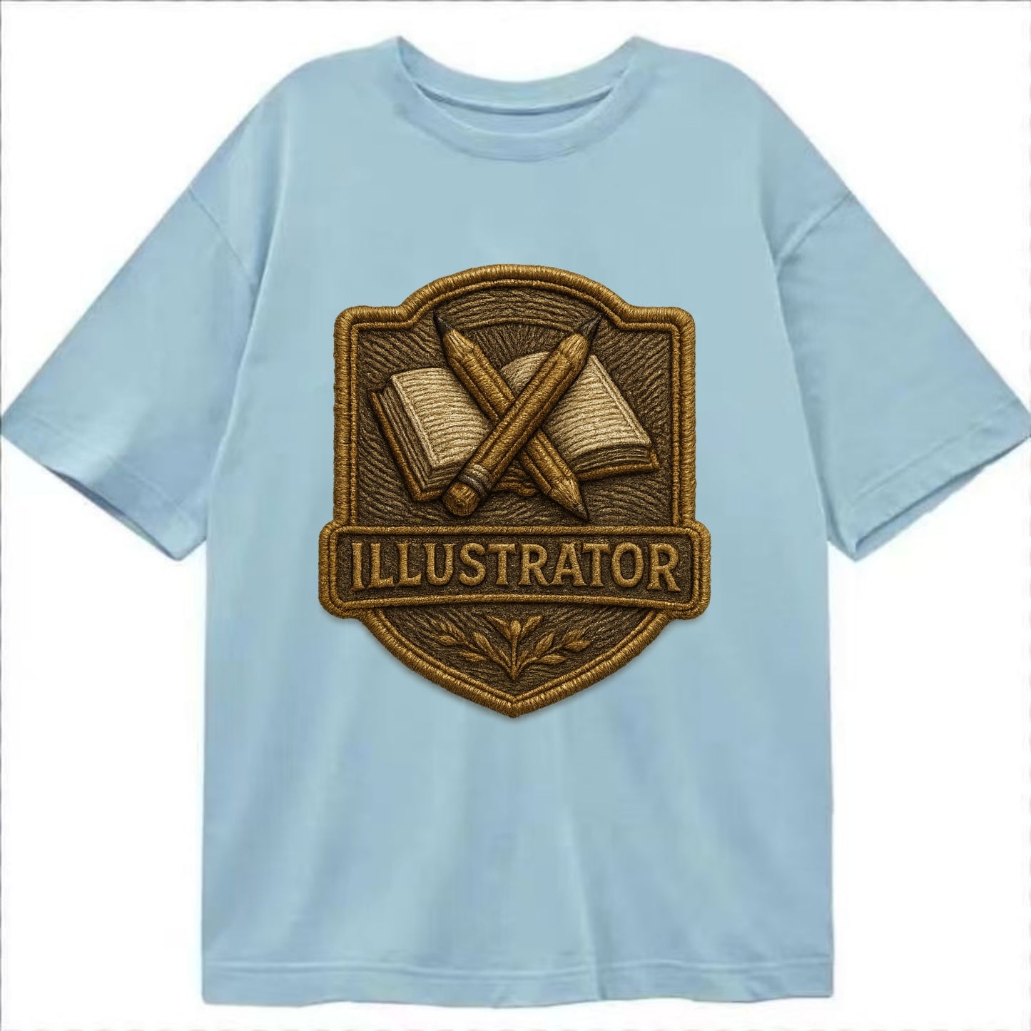 Pencils and sketchbook - illustrator badge - Classic T-shirt - Light Blue