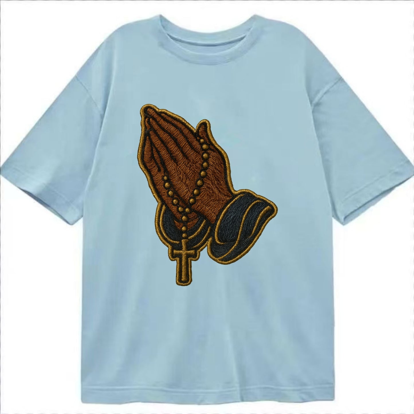 Praying Hands  - Classic T-shirt - Light Blue