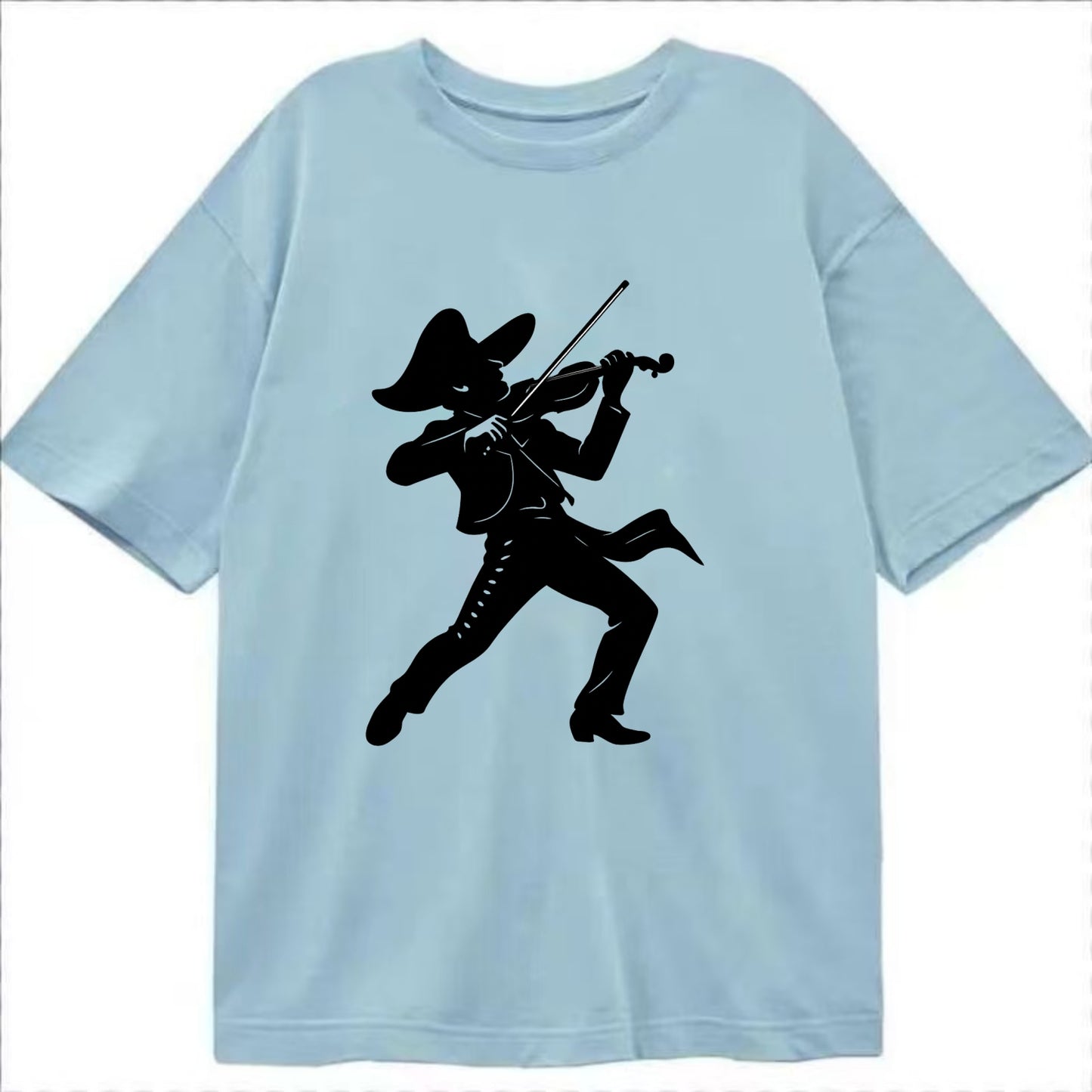 Mariachi violinist passionate performance - Classic T-shirt - Light Blue