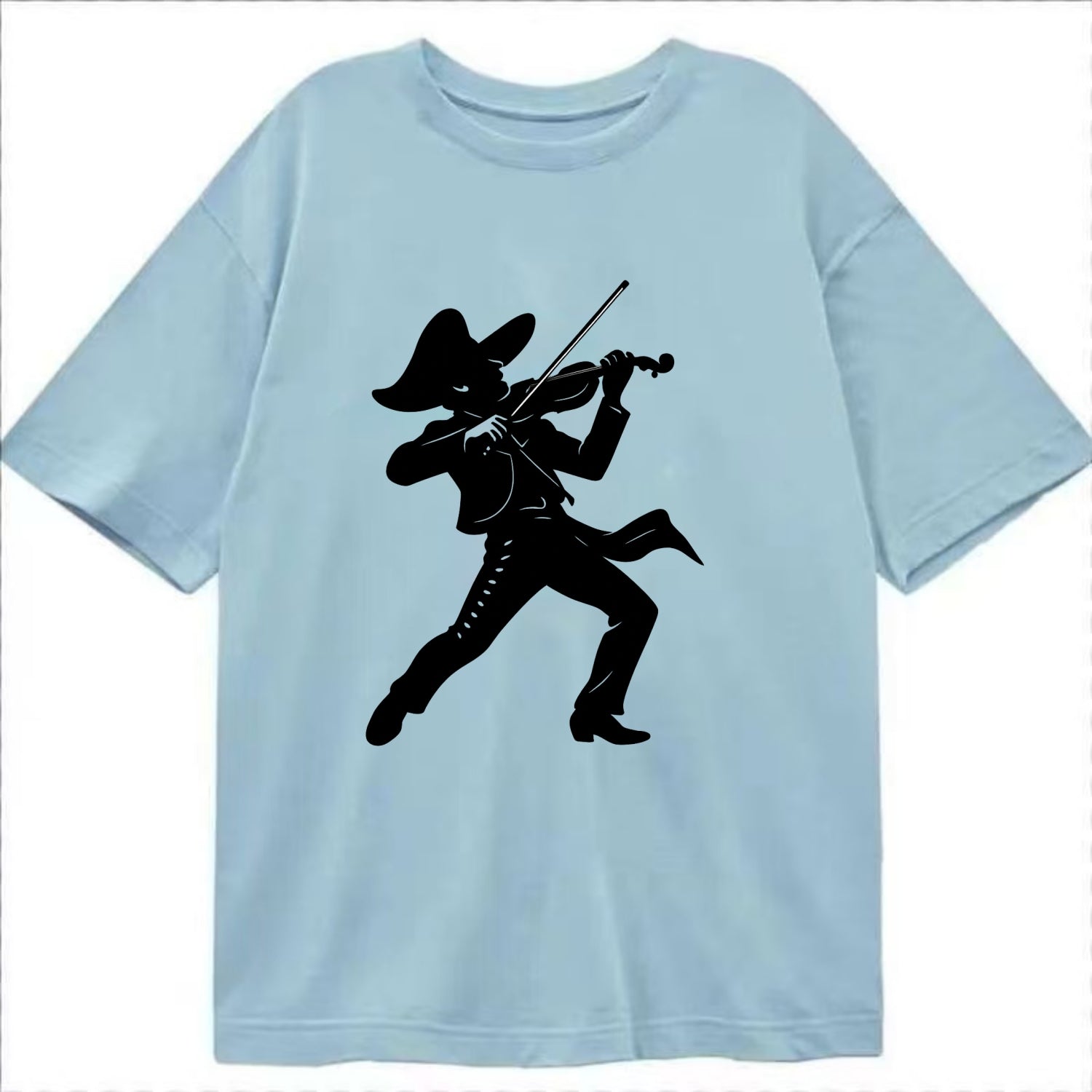 Mariachi violinist passionate performance - Classic T-shirt - Light Blue