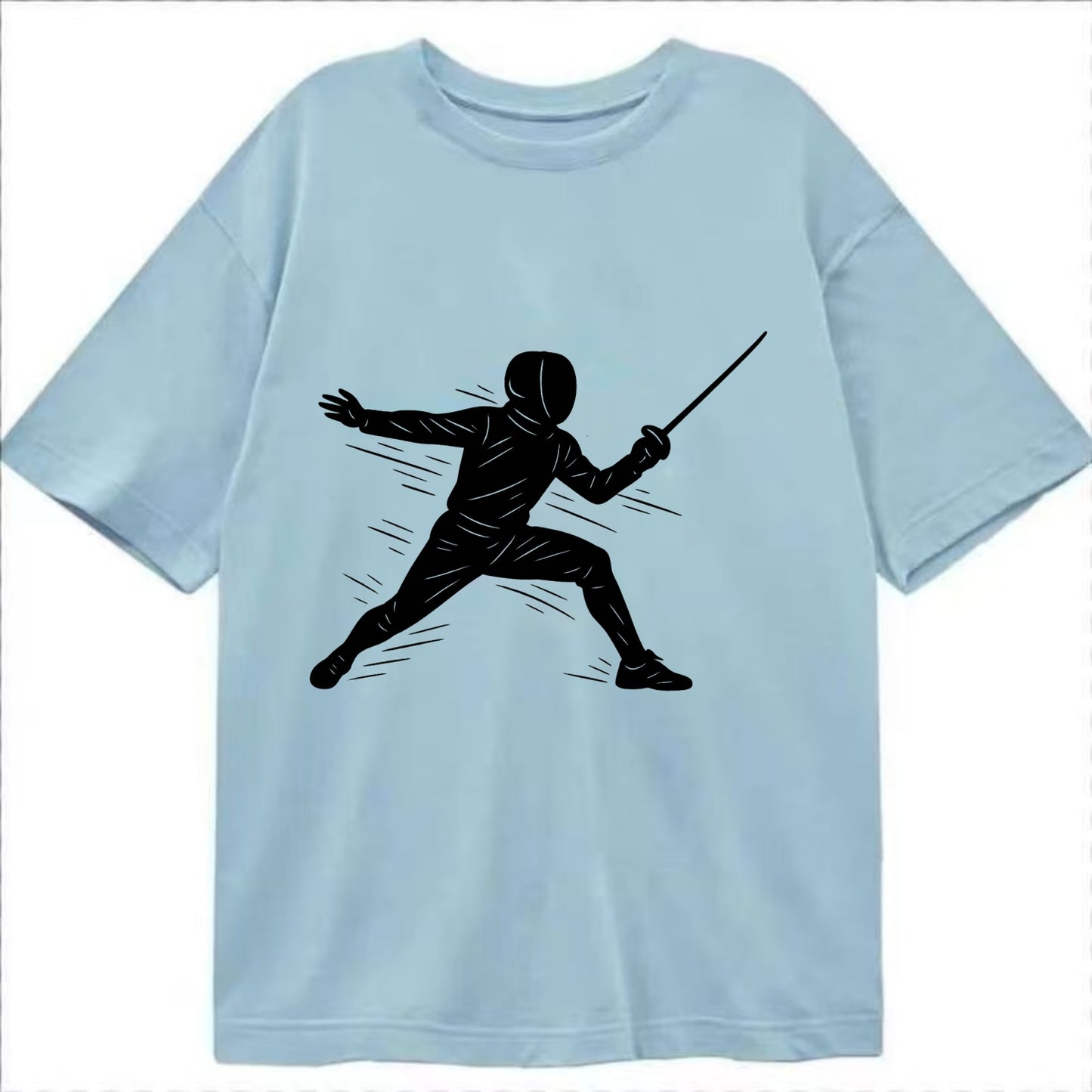 Fencer lunging attack position - Classic T-shirt - Light Blue