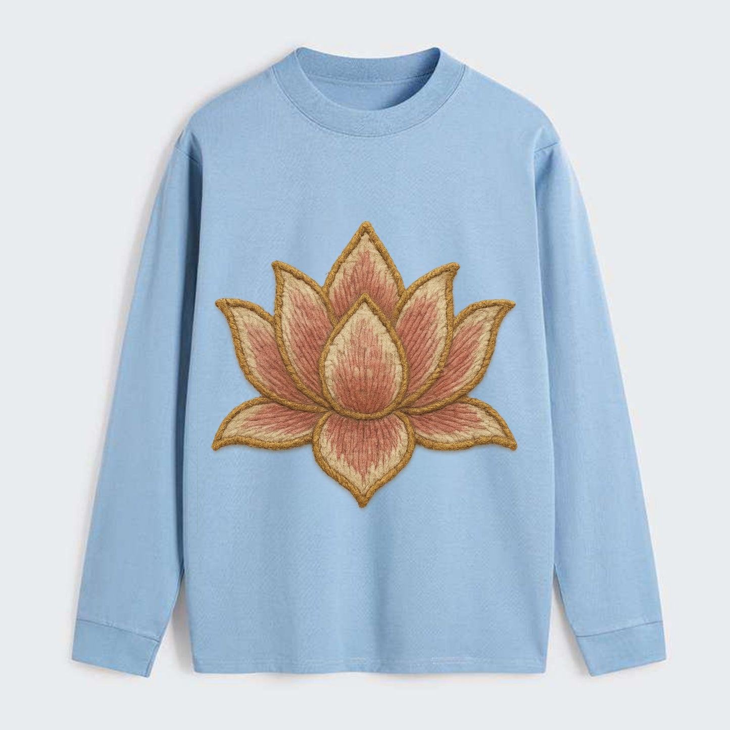Lotus Flower - Classic Long Sleeve Shirt - Light Blue
