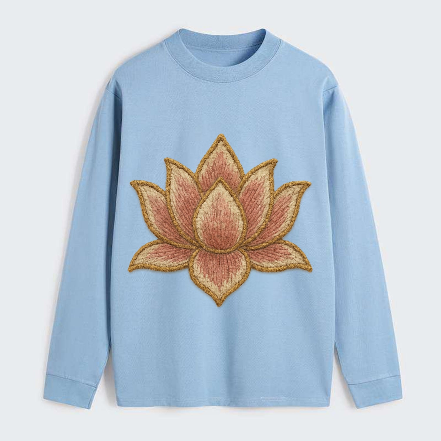 Lotus Flower - Classic Long Sleeve Shirt - Light Blue