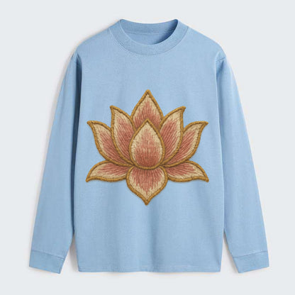Lotus Flower - Classic Long Sleeve Shirt - Light Blue