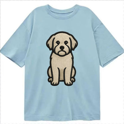 Havanese - Cream colored sitting pose - Classic T-shirt - Light Blue