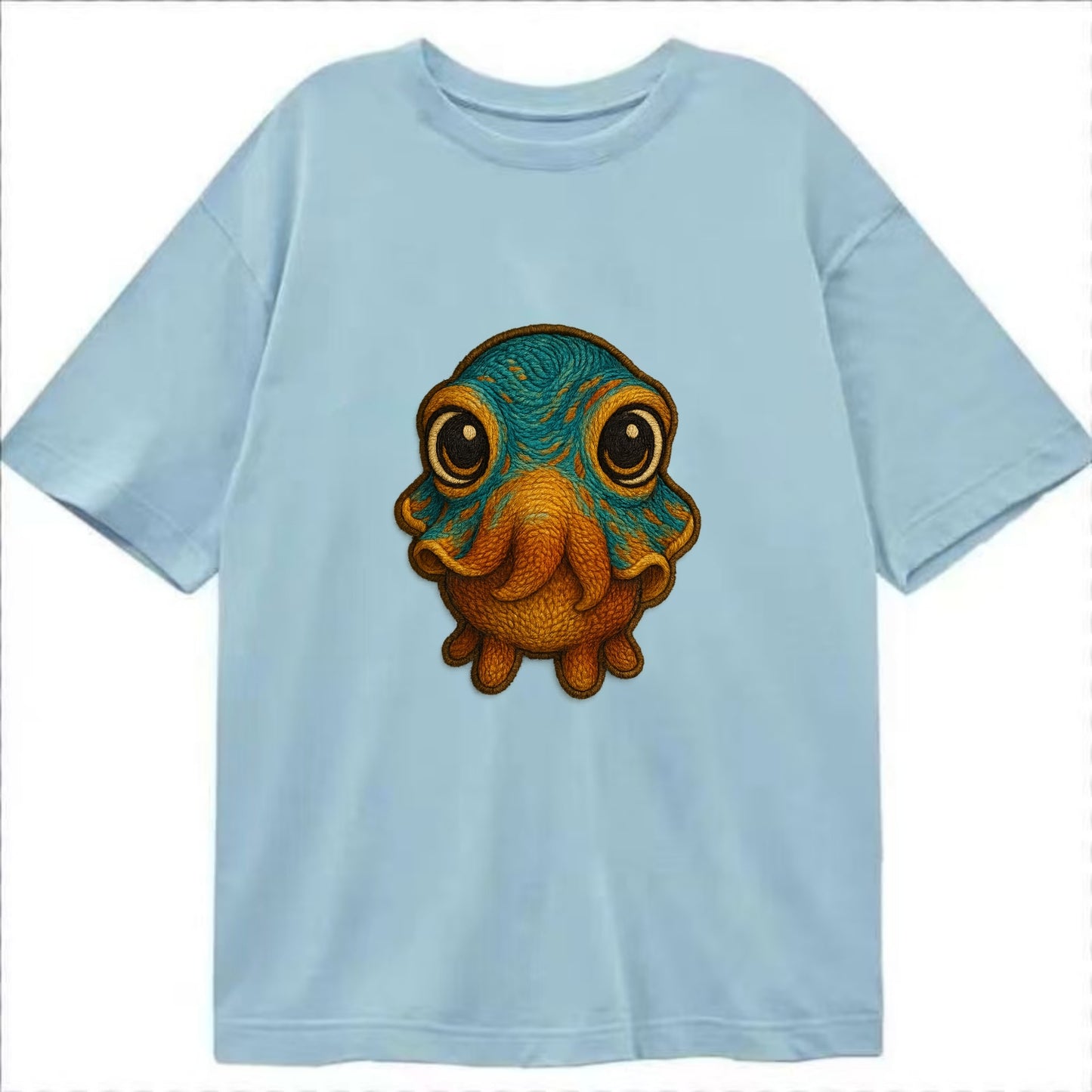 Baby Cuttlefish - color-changing skin, W-shaped pupil, front-facing, hypnotic cute - Classic T-shirt - Light Blue